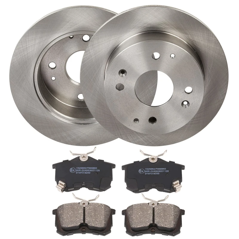 Image of RIDEX 3405B1884 Brake disc and pads set Rear Axle, Brake Disc Type: Solid Brake Set,disc brakes (3405)