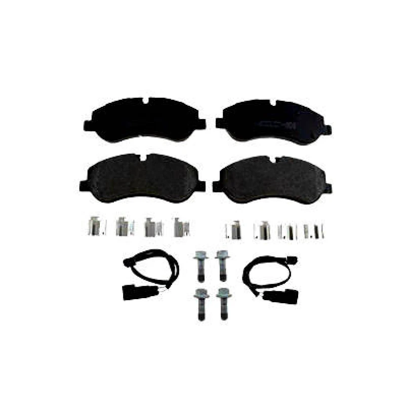 Image of ZIMMERMANN 25602.170.3 Brake pad set Front Axle, incl. wear warning contact, with sliding plate, with bolts/screws Brake Pad Set,disc brake (402)