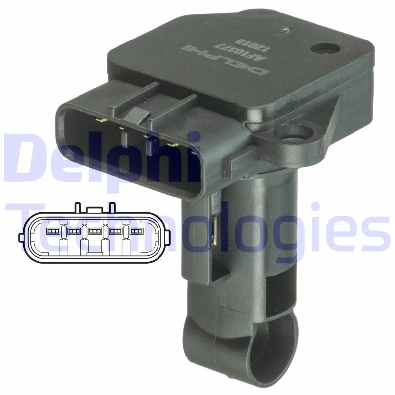 Image of DELPHI Mass air flow sensor DELPHI AF10377-12B1