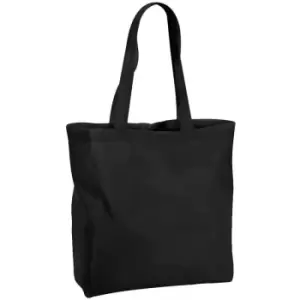 Image of Westford Mill Recycled Cotton Oversized Tote Bag (One Size) (Black) - Black