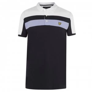 Image of Lyle and Scott Colour Block Polo Shirt - True Black 572