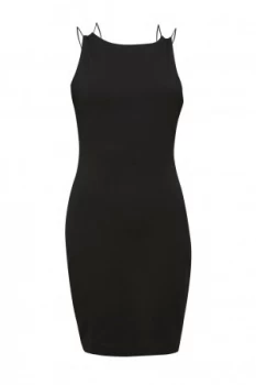 Image of French Connection Kali Jersey Strappy Back Dress Black