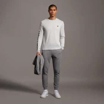 Image of Mens Sweatpant with Contrast Piping - Mid Grey Marl - S