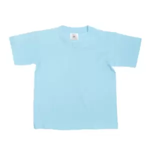 Image of B&C Kids/Childrens Exact 150 Short Sleeved T-Shirt (12-14) (Sky Blue)