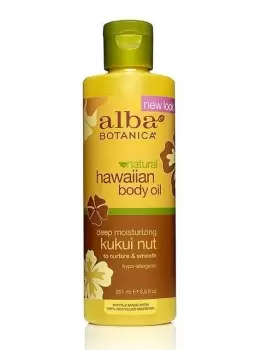 image of Alba Botanica Natural Hawaiian Kukui Nut Organic Body Oil 250ml