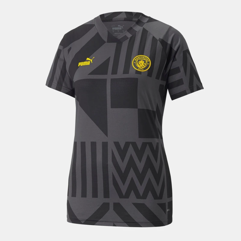Image of Puma Manchester City Fc Prematch Jersey Black Yellow female XS