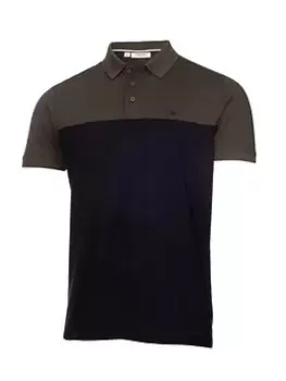 Calvin Klein Golf Colour Block Polo, Green/Black Size M Men