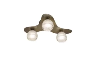 image of Loop Ceiling 3 Light G9 ECO, Antique Brass