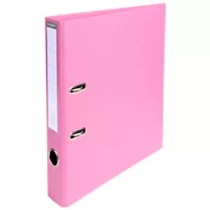 Image of Prem'Touch Lever Arch File PVC A4, S50mm 2 Ring, Pink, Pack of 10