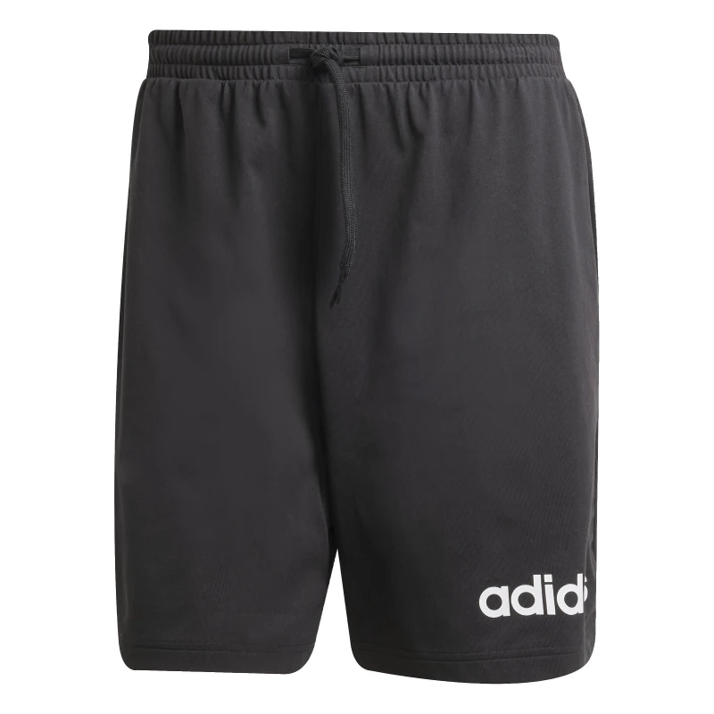 Image of adidas Essentials Linear Single Jersey Shorts Mens Black/White male M