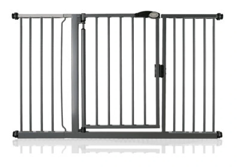 Image of Bettacare Auto Close Pet Gate, 139.8Cm - 146.8Cm, Slate Grey, Pressure Fit Stair Gate For Dog & Puppy