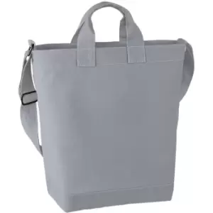 Image of Bagbase Canvas Daybag / Hold & Strap Shopping Bag (15 Litres) (One Size) (Light Grey) - Light Grey