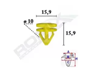 Image of ROMIX Clip, trim-/protection strip C70627 FORD,Fiesta Mk6 Schragheck (JA8, JR8),Fiesta Mk5 Schragheck (JH1, JD1, JH3, JD3),FOCUS III Turnier