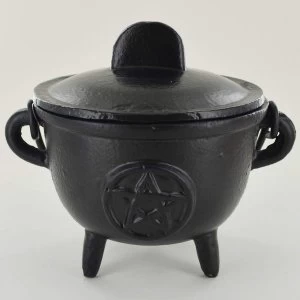 image of Pentagram Cast Iron Cauldron (Medium)