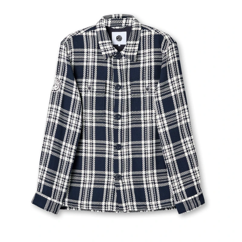 Image of Pretty Green Mens Islington Overshirt Navy male Small