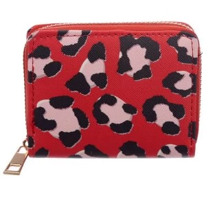 image of Wild Life Animal Print Zip Around Small Wallet Purse