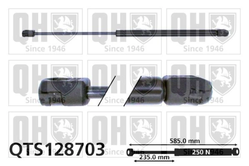Image of QUINTON HAZELL Bonnet strut QUINTON HAZELL QTS128703
