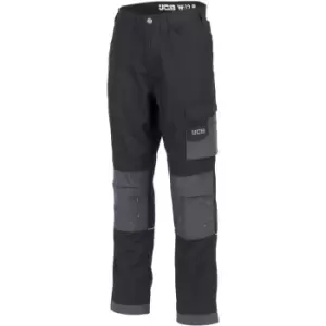 Image of Trade Ripstop Work Trousers Black & Grey - 28' Waist / Regular Leg - JCB