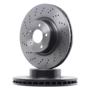 Image of PAIR PAINTED BREMBO BRAKE DISCS 09.A353.11