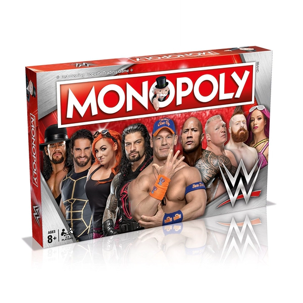 image of WWE Monopoly Wrestling Edition Family Fun Sports Board Game