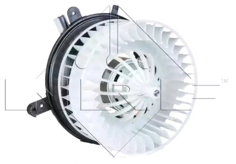 Image of NRF 34045 Blower Motor EASY FIT for left-hand drive vehicles, without integrated regulator, with adapter Interior Blower (2669)
