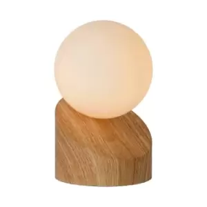 image of Lucide Len Modern Table Lamp 10cm 1xG9 Light Wood