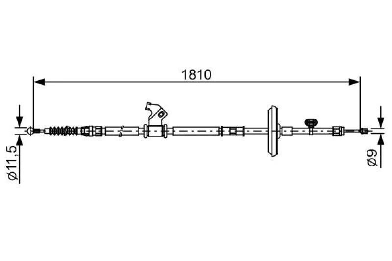Image of Bosch 1 987 482 507 Brake Cable 1810mm Cable,parking brake (124)
