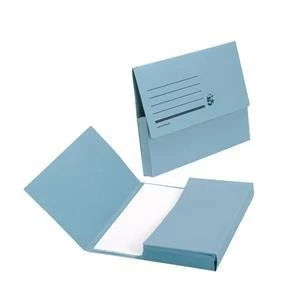 image of 5 Star Document Wallet Foolscap 285gms Blue Pack of 50