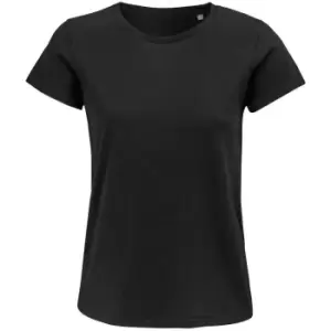 Image of SOLS Womens/Ladies Crusader Organic T-Shirt (3XL) (Deep Black)