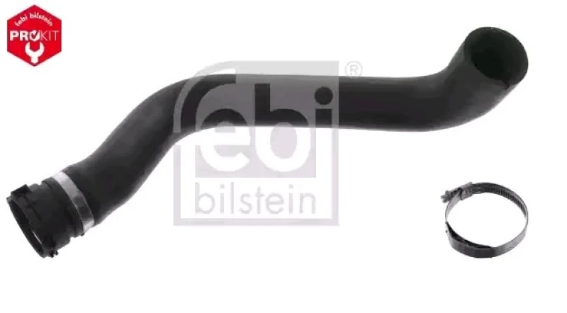 Image of FEBI BILSTEIN 49746 Radiator Hose OE Turbo NEW, EPDM (ethylene propylene diene Monomer (M-class) rubber), with clamp EPDM (ethylene propylene diene Mo