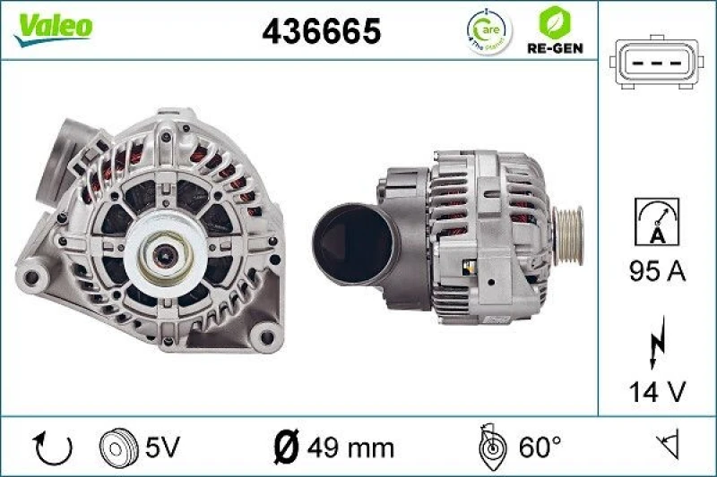 Image of Alternator VALEO 436665