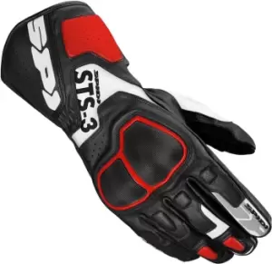 image of Spidi STS-3 Motorcycle Gloves, black-red, Size 3XL, black-red, Size 3XL