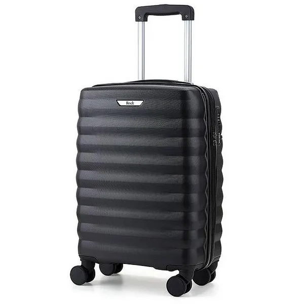 Image of Rock Luggage Berlin IL55001 8 Wheel Hardshell Small Black Cabin Suitcase