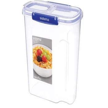 image of Sistema 4.2L Cereal Box - Clear w/Blue