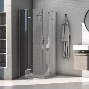 image of Aquarius 8 Quadrant 2-Door Shower Enclosure 900mm x 900mm - 8mm Glass - Aqualux