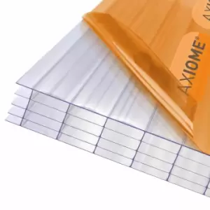 Image of Axiome Clear 25mm Multiwall Polycarbonate Roofing Sheet - 1000 x 2500mm