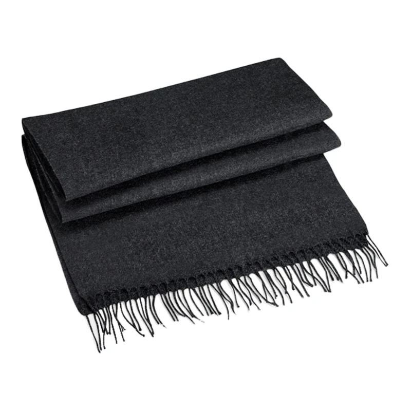 Image of Beechfield Beechfield Men Classic Woven Scarf in Charcoal Charcoal One Size Male 5063238393684