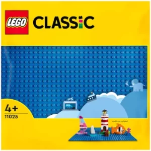 image of LEGO Classic: Blue Baseplate 32x32 Building Board (11025)