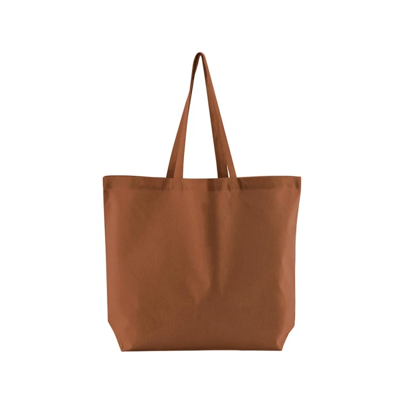 Image of Westford Mill Womens Cotton Maxi Tote Bag in Terracotta Terracotta Female One Size