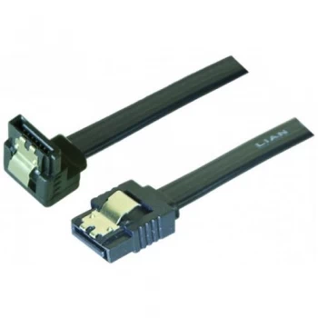 Image of 50cm 6gbps Slim Sata Angled Latch Cable