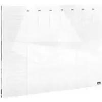 image of Nobo Small Desktop Whiteboard Weekly Planner 1915602 Dry Erase Glass Surface Frameless 430 x 560 mm White