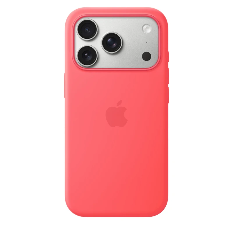 Image of Apple iPhone 17 Pro Silicone Case with MagSafe - Bright Guava MHW04ZM/A