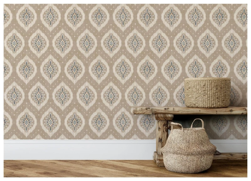 Image of Esselle Home Esselle Home Odina Ikat Cream Wallpaper