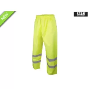 Image of Scan SCAHVMTXL Hi-Vis Motorway Trouser Yellow XL (44in)