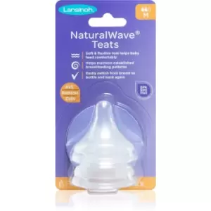 image of Lansinoh NaturalWave baby bottle teat Medium 2 pc