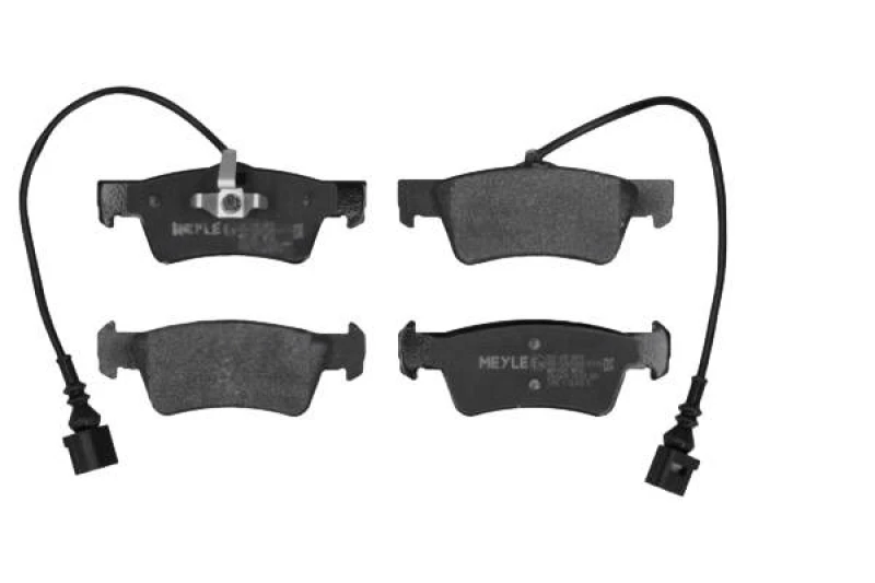 Image of MEYLE 025 243 6819 Brake pad set Rear Axle, incl. wear warning contact, Original Quality, with anti-squeak plate Brake Pad Set,disc brake (402)