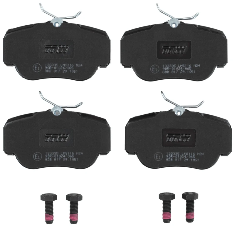 Image of TRW GDB817 Brake pad set not prepared for wear warning indicator, with brake caliper screws Brake Pad Set,disc brake (402)