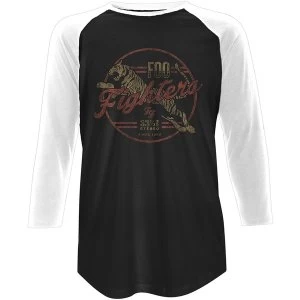 Image of Foo Fighters - Tiger Unisex X-Large T-Shirt - Black, White