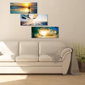 Image of BME010 Multicolor Decorative Framed MDF Painting (3 Pieces)