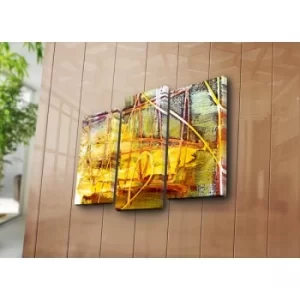 Image of 3PATK-94 Multicolor Decorative Canvas Painting (3 Pieces)